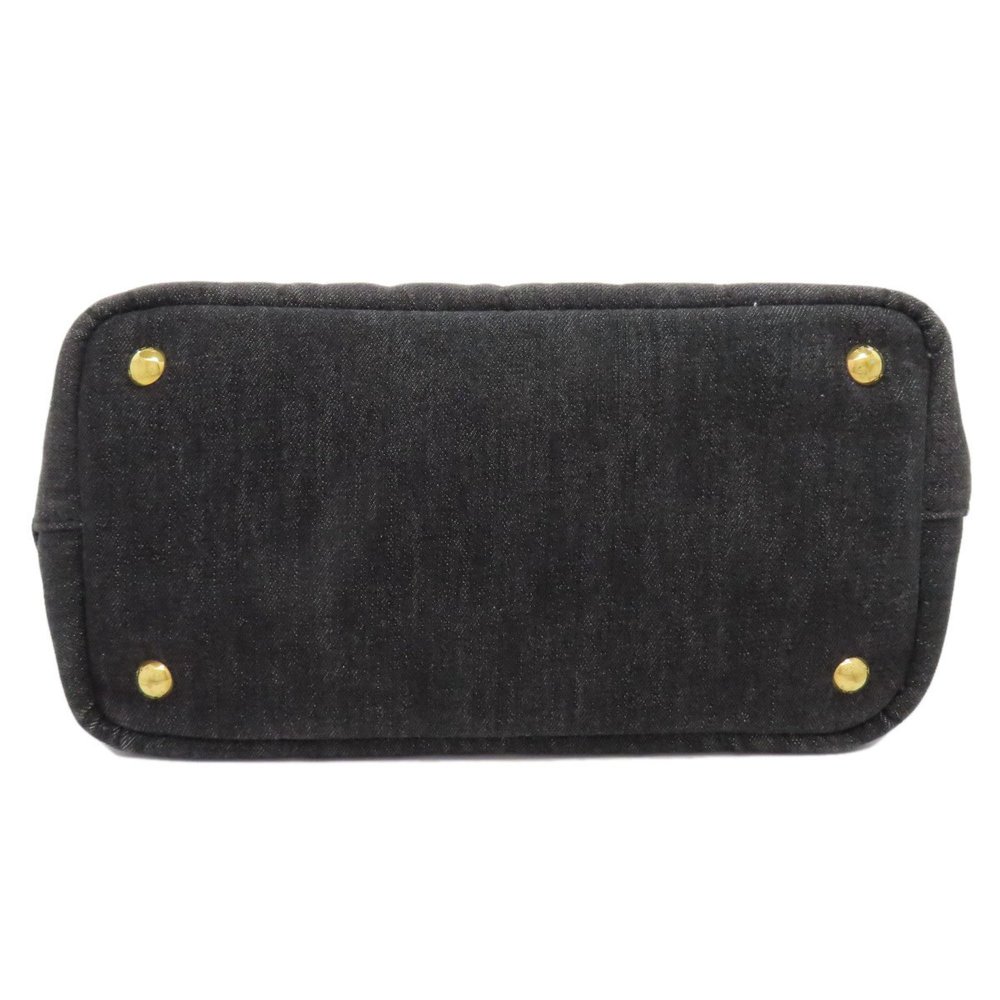 PRADA 1BG439 Canapa Handbag Denim Women's - Picture 4 of 11